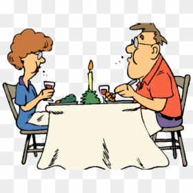 Couple Eating Dinner Clipart, HD Png Download - restaurant clipart png