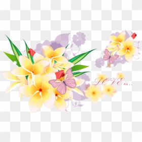 Acctractive Flower Bouquet Petal Wallpaper Desktop - Frangipani, HD Png Download - flower wallpaper png