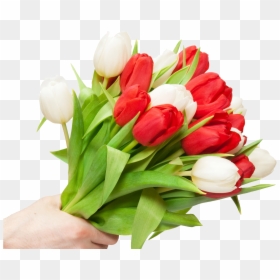 White Tulips Bouquet Png Free - Flowers For Love Ones, Transparent Png - flower wallpaper png