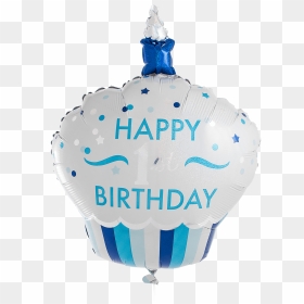 1st Birthday Blue Cupcake Supershape - Happy 1st Birthday Balloons, HD Png Download - 1st birthday png images