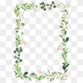 Transparent Leaf Border - Transparent Background Greenery Border, HD Png Download - green border design png