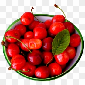 Cherries In Bowl - Cherry, HD Png Download - cherry fruit png