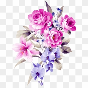 Flower Bouquet Shamrock Cut Design Bouquets Floral - Beautiful Flower With Butterfly, HD Png Download - flower boquet png
