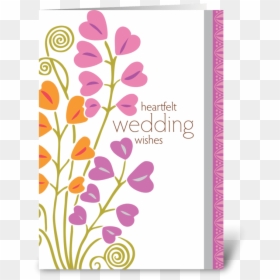 Heartfelt Wedding Wishes Greeting Card - Wedding Greeting Card Design, HD Png Download - marriage wishes png