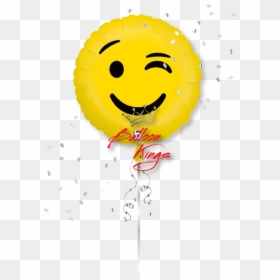 Emoji Wink - Smiley Face Balloon Png, Transparent Png - wink smiley png