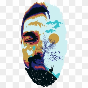 Man And Nature Poster, HD Png Download - terminator half face png