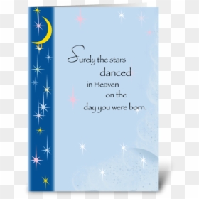 Stars In Heaven, Birthday Greeting Card - Christmas Card, HD Png Download - birthday star png