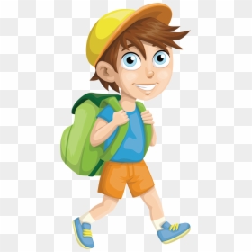 Student School Clip Art - Cartoon Characters In School, HD Png Download - boy png image
