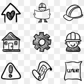 Phone Email Address Icons Png, Transparent Png - construction png images