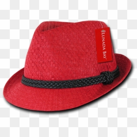 Lunada Bay Paper Straw Fedora Braided Hatband Hat Hats - Fedora, HD Png Download - women hat png