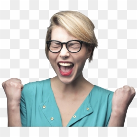 Pictures Of Excited People - People With Glasses Png, Transparent Png - women png images