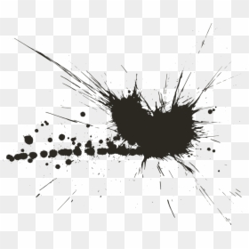 Black And White Drawing Ink - Black And White Splash Effect, HD Png Download - colour splashes png