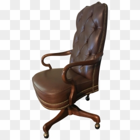 Luxury High Back Office Chair - Used Tufted Leather Desk Chair, HD Png Download - office chairs png