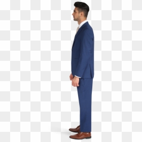 Cobalt Blue Notch Lapel Suit - Gentleman, HD Png Download - men in suit png