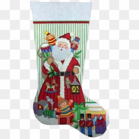 Stocking, Father Christmas - Christmas Stocking, HD Png Download - xmas father png