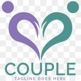 Heart Couple Logo Design - Graphic Design, HD Png Download - couple heart png
