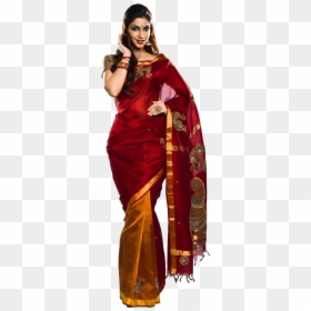 Saree Model Png - Vj Bhavana In Saree, Transparent Png - indian dress png