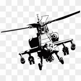 Helicopter,helicopter Aircraft - Apache Helicopter Silhouette Vector, HD Png Download - helicopter png image