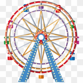 Wheel Clipart Ferry - Ferris Wheel Transparent Background, HD Png Download - wheel clipart png