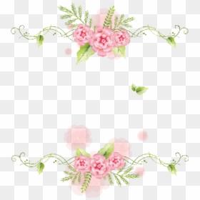 Transparent Flores Animadas Png - Green And Pink Floral Border, Png Download - png for photoscape