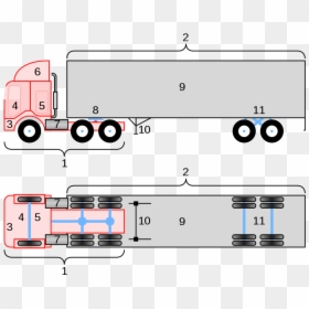Truck And Trailer Diagram, HD Png Download - lorry images png