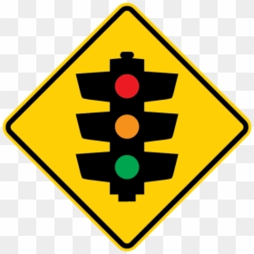 Anz Traffic Lights Ahead Sign - Winding Right Road Signs, HD Png Download - colour light png