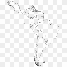 Map Latin Central Blank America South Clipart - Blank Spanish Countries Map, HD Png Download - blank us map png