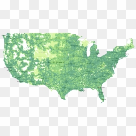 Us Cellular Coverage Map 2018, HD Png Download - blank us map png