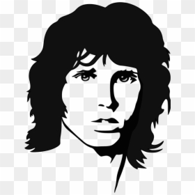 Jim Morrison Blanco Y Negro - Jim Morrison Png, Transparent Png - negro de whatsapp png