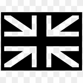 Black And White British Flag Png - British Flag Png White, Transparent Png - britain flag png