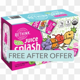 Pink Splash Png -rethink™ Kids Juice Splash Offer - Organic Certification, Transparent Png - box image png