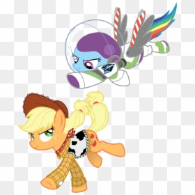 Vector Costumes Toy, Picture - Rainbow Dash And Applejack In Toy Story, HD Png Download - movies png vector