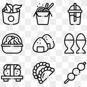 Design Icon Vector Png, Transparent Png - black and white food icon png