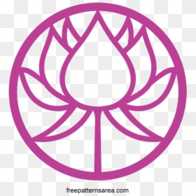 Flower In A Circle Symbol, HD Png Download - flower symbol png