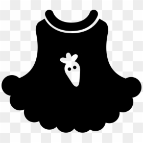 Baby Dress With A Strawberry Cartoon Illustration - Black And White Baby Dress Png, Transparent Png - cartoon icon png