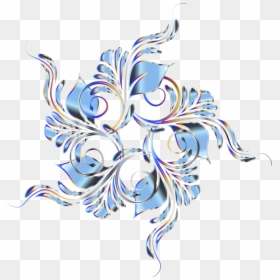 Visual Arts,electric Blue,flower - Illustration, HD Png Download - blue flower vector png