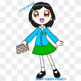 Transparent Frank Clipart - Anne Frank Drawing Anime, HD Png Download - anne frank png