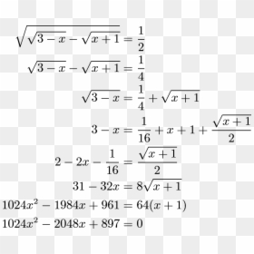 Egin{align*} Sqrt{sqrt{3 X} Sqrt{x 1}} &= Dfrac{1}{2} - Square Root Of Square Root Of X, HD Png Download - square root png