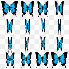 Transparent Animated Butterflies Clipart - Butterfly Sprite, HD Png Download - fire sprite sheet png