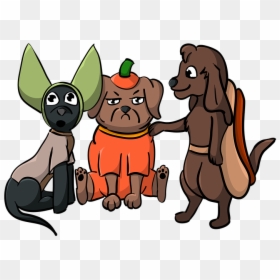 Halloween, Weiner, Costume, Dachshund, Dog, Funny, - Dog Halloween Costume Cartoons, HD Png Download - weiner dog png