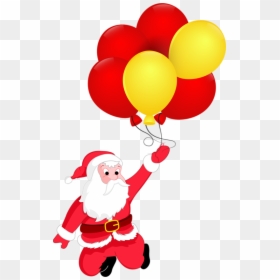 Gifs Tubes De Natal - Santa Claus With Balloon, HD Png Download - balao png