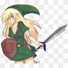 What If Zelda Was A Girl - Zelda As A Girl, HD Png Download - link botw png