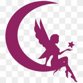 Die Cutting Paper Fairy Image Craft - Fairy Silhouette On Moon, HD Png Download - cut out png