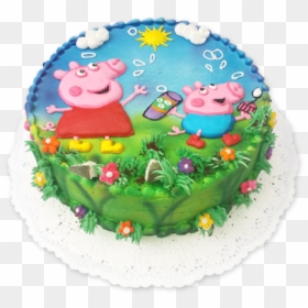 Tortas De Peppa Y George Pig, HD Png Download - peppa pig cumpleaños png