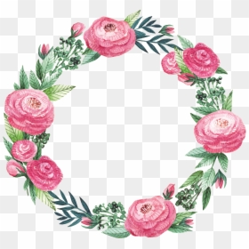 Freepik Com Floral Frame - Flower Frame Png Hd, Transparent Png - pink watercolor flowers png