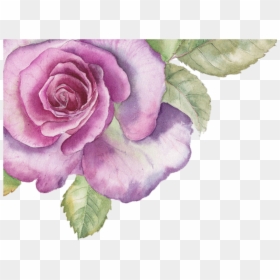 Water Paint Purple Floral, HD Png Download - pink watercolor flowers png