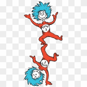The Cat In The Hat Thing One Thing Two Grinch Child - Transparent Thing One And Thing Two, HD Png Download - oh the places you'll go png