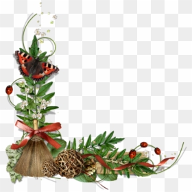 Christmas Corner Clipart, HD Png Download - decorative corners png