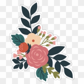 Corner Flower Bunch Print & Cut File - Illustration, HD Png Download - floral corner png