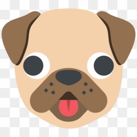 Poodle Puppy Face Pug Emoji - Dog Heart Eyes Emoji, HD Png Download - beach emoji png